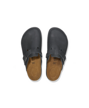 Birkenstock Boston Cross Town Oiled Leather Black Clogs