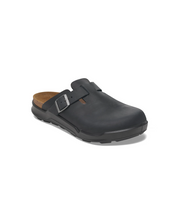 Birkenstock Boston Cross Town Oiled Leather Black Clogs
