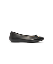 Fitflop Delicato Bow Soft Leather Ballet Flats Black