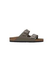 Birkenstock Arizona Smooth Leather Concrete Grey Sandals