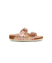 Birkenstock Kids Arizona Birko-Flor Electric Metallic Dots Copper Sandals