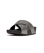 Fitflop Lulu Glitterdust Cross Slides Pewter