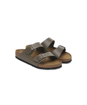 Birkenstock Arizona Smooth Leather Concrete Grey Sandals