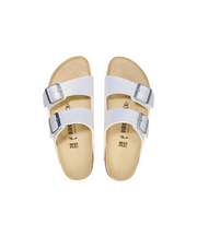 Birkenstock Arizona Shiny Embossed Birko-Flor White Sandals