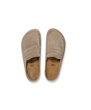 Birkenstock Naples Wrapped Suede Leather Taupe Clogs