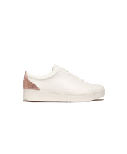 Fitflop Rally Crystal Blush Backtab Leather Sneaker White