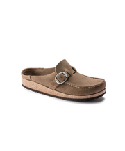 Birkenstock Buckley Leather Suede Grey Taupe Clogs