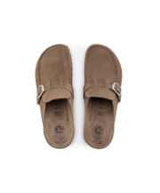 Birkenstock Buckley Leather Suede Grey Taupe Clogs