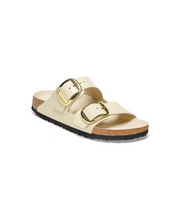 Birkenstock Arizona Big Buckle High Shine Natural/Patent Leather Ecru Sandals
