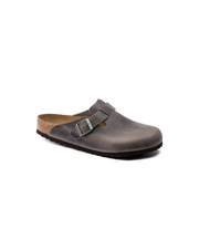 Birkenstock Boston Oiled Leather Iron Soft Footbed Clogs