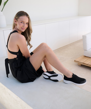 MBT M400 Slip On Black Womens Sneakers