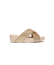 Fitflop Lulu Glitterdust Cross Slides Platino