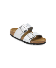 Birkenstock Sydney Cushion Buckle Birko-Flor Silver Sandals