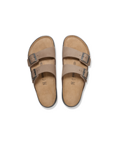 Birkenstock Arizona Cross Town Oiled Leather Tobacco Brown Mens Sandals