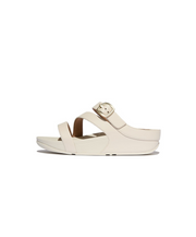 FitFlop Skinny II Leather Z Strap Slides Paris Beige