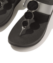 Fitflop Halo Bead Circle Metallic Toe Post Black
