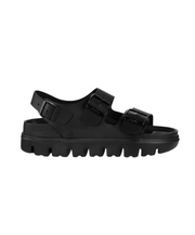 Papillio Milano Exquisite Leather Chunky Black Sandals Bstore