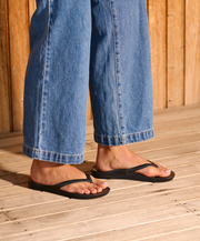 Archies Arch Support Black Thongs