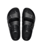 Papillio Arizona Exquisite Leather Chunky Black Sandals