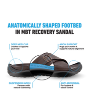 MBT Nagano Black/Black Mens Recovery Sandals