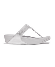 Fitflop Lulu Crystal Embelished Toe Post Silver