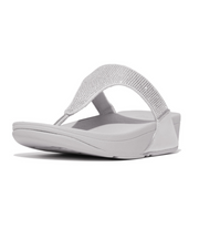 Fitflop Lulu Crystal Embelished Toe Post Silver