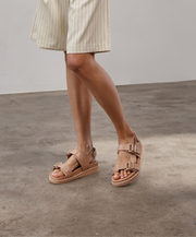 Frankie4 Thompson Camel Weave Sandal