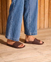 Archies Arch Support Chocolate Brown Slides