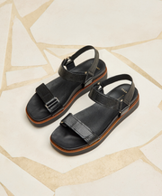 Frankie4 Zane Black Grain Sandal