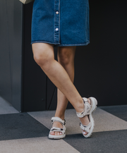 Comfortable shoes for women adjustable shoes summer white sandals