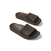 Archies Arch Support Chocolate Brown Slides