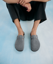 Adjustable Suede Comfort Clogs 
