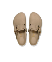 Birkenstock Boston clog in tobacco brown with big buckle