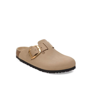 Birkenstock Boston clog in tobacco brown with big buckle