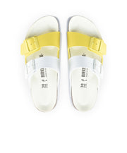 Birkenstock Arizona Split Birko-Flor White/Sour Lime Sandals