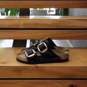 supportive stylish womens black birkenstock sandals