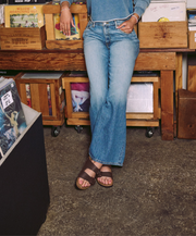 Birkenstock trendy brown dual strap sandals