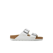 Birkenstock Arizona Birko-Flor White Pewter Buckle Sandals