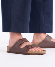 Brown Textured Mens Sandals Summer Two Strap Classic 
