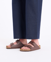 Brown Textured Mens Sandals Summer Two Strap Classic 