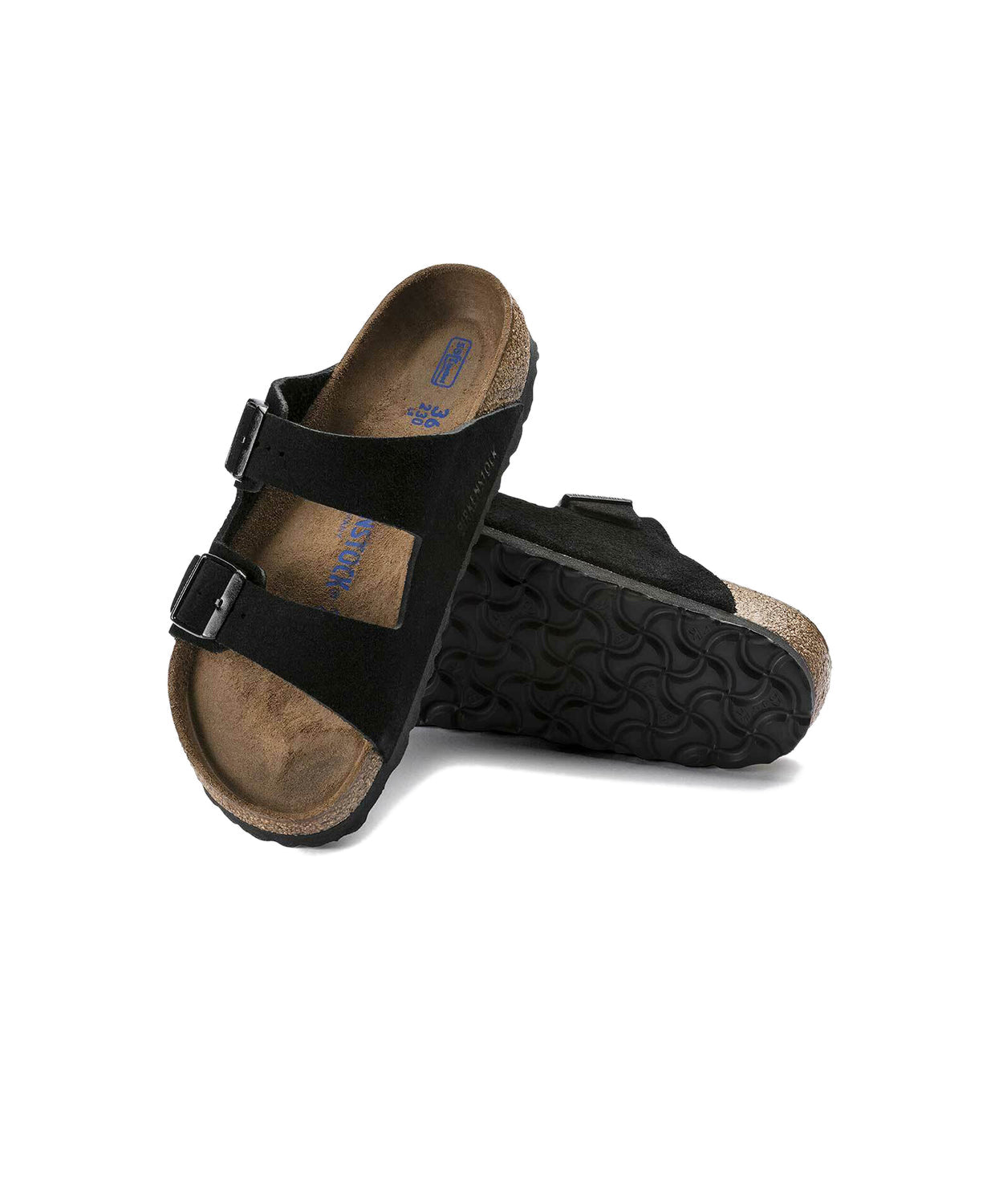Birkenstock Arizona Suede Black Soft Footbed Sandals Free Shipping Bstore