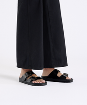 Dark Elastic EVA Big Buckle Everyday Sandals