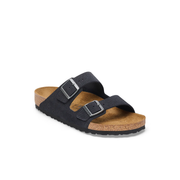Birkenstock Arizona Corduroy Embossed Suede Leather Midnight Sandals