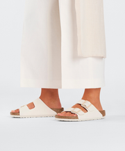Breathable White Summer Sandals Comfortable Cork Footbed