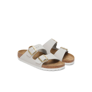 Birkenstock Arizona Nubuck Leather Antique White Sandals