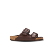 Birkenstock Arizona Oiled Leather Shearling Habana Sandals