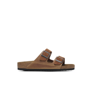 Birkenstock Arizona Suede/Oiled Leather Mix Cognac Sandals