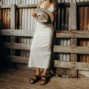 Birkenstock Arizona Suede Leather Carafe Tonal Footbed Sandals