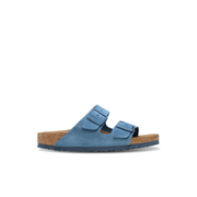 Birkenstock Arizona Suede Leather Elemental Blue Soft Footbed Sandals
