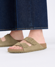 Traditional Birkenstock Design Green Suede Sandal summer 